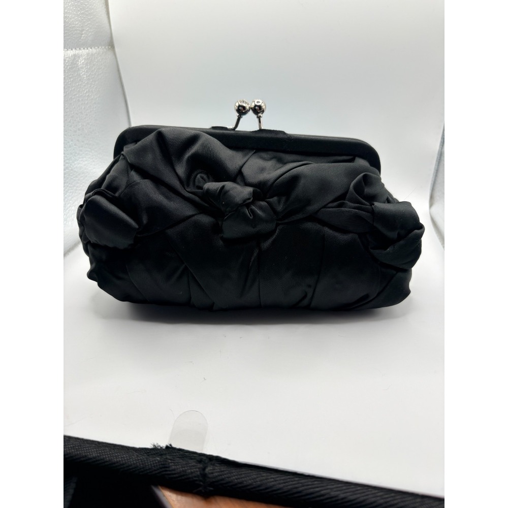 White House/Black Market BlaSatin‎ Clutch w/Shoulder Chain